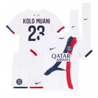 Paris Saint-Germain Randal Kolo Muani #23 Vieras Peliasu Lasten 2024-25 Lyhythihainen (+ Lyhyet housut)